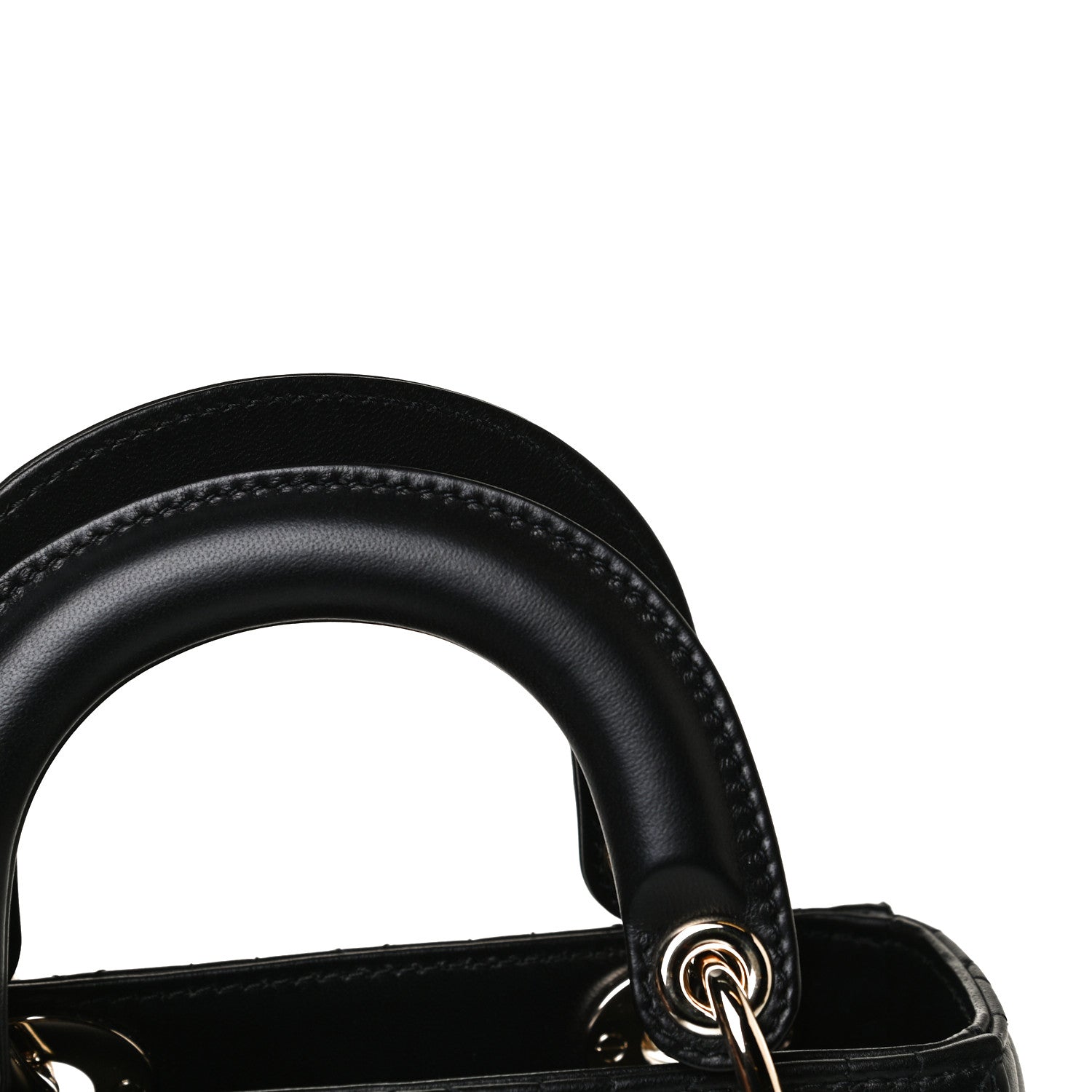 Christian Dior Lambskin Cannage Mini Lady Dior Black 12 of 14