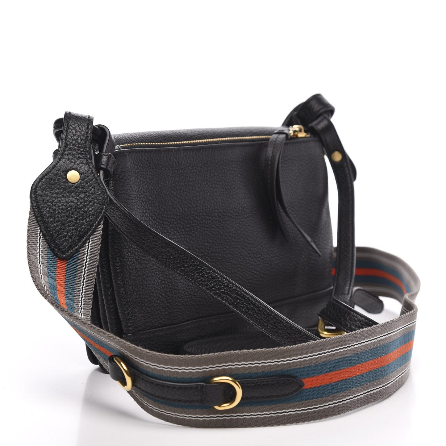 Vitello Daino Flap Crossbody Black