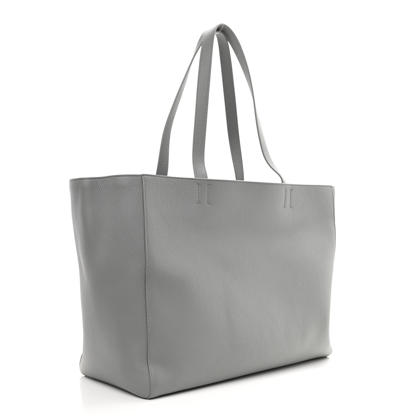 Smooth Calfskin Everyday East West Tote Bag Grey Black
