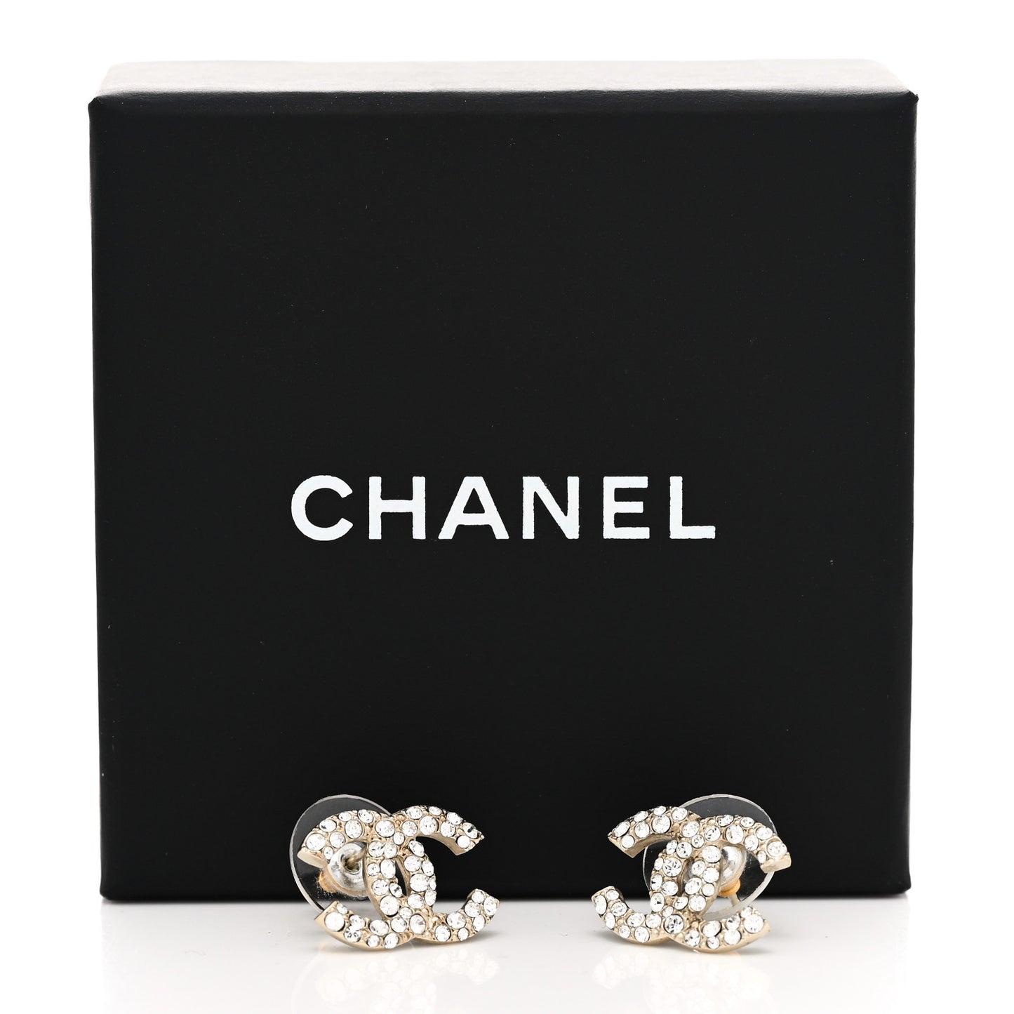 Crystal CC Earrings Gold