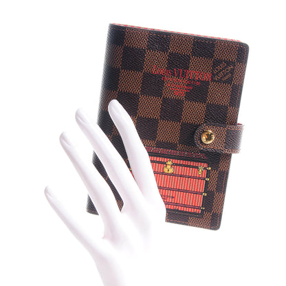 Louis Vuitton Damier Ebene Trunks and Locks Small Ring Agenda Cover 2 of 7