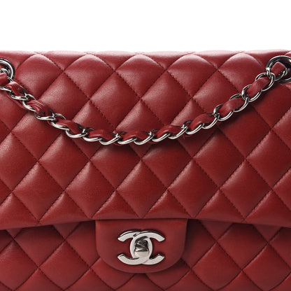 Chanel Lambskin Quilted Medium Double Flap Red 8 of 21
