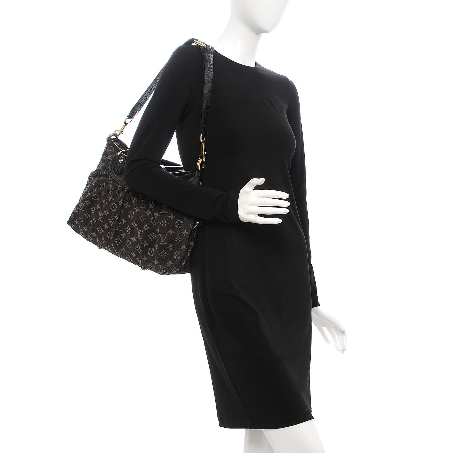 Louis Vuitton Denim Neo Cabby MM Black 2 of 10