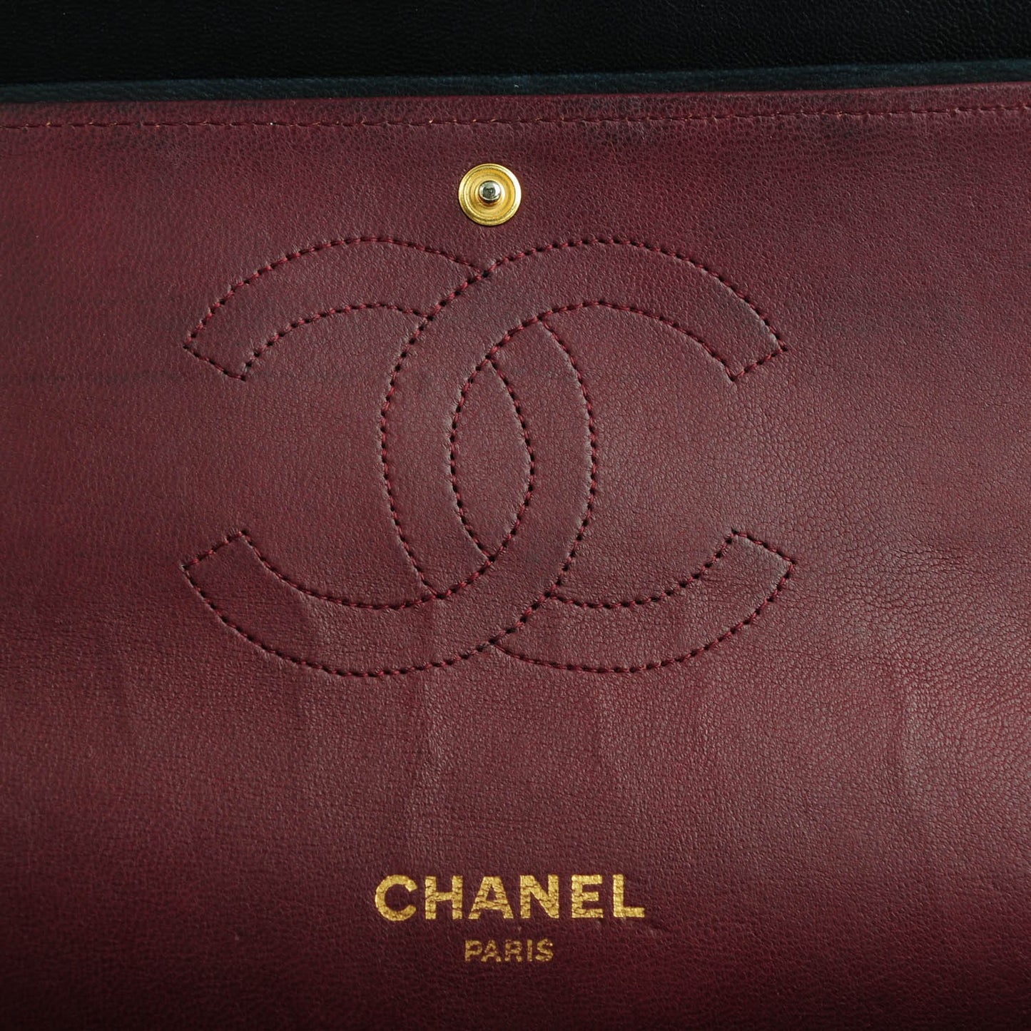 Lambskin Quilted Medium Double Flap Bijoux Chain Navy