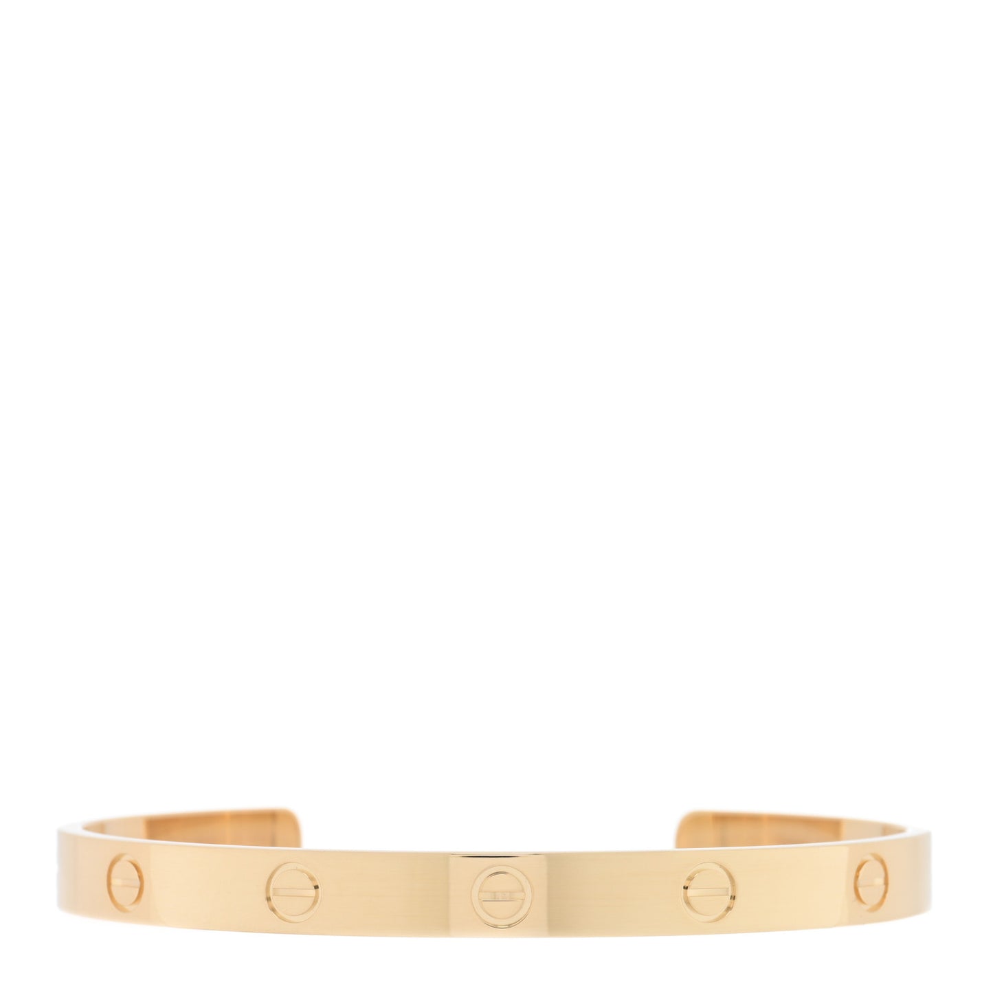 18K Yellow Gold LOVE Cuff Bracelet 19