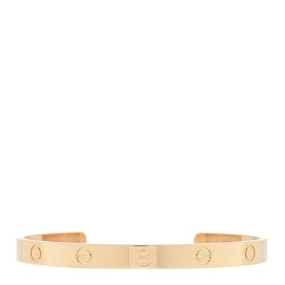 Cartier 18K Yellow Gold LOVE Cuff Bracelet 19 1 of 4