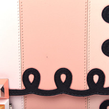 Fendi Vitello Dolce Scalloped Studded Scrollwork Kan I Shoulder Bag Plaster Black 11 of 11
