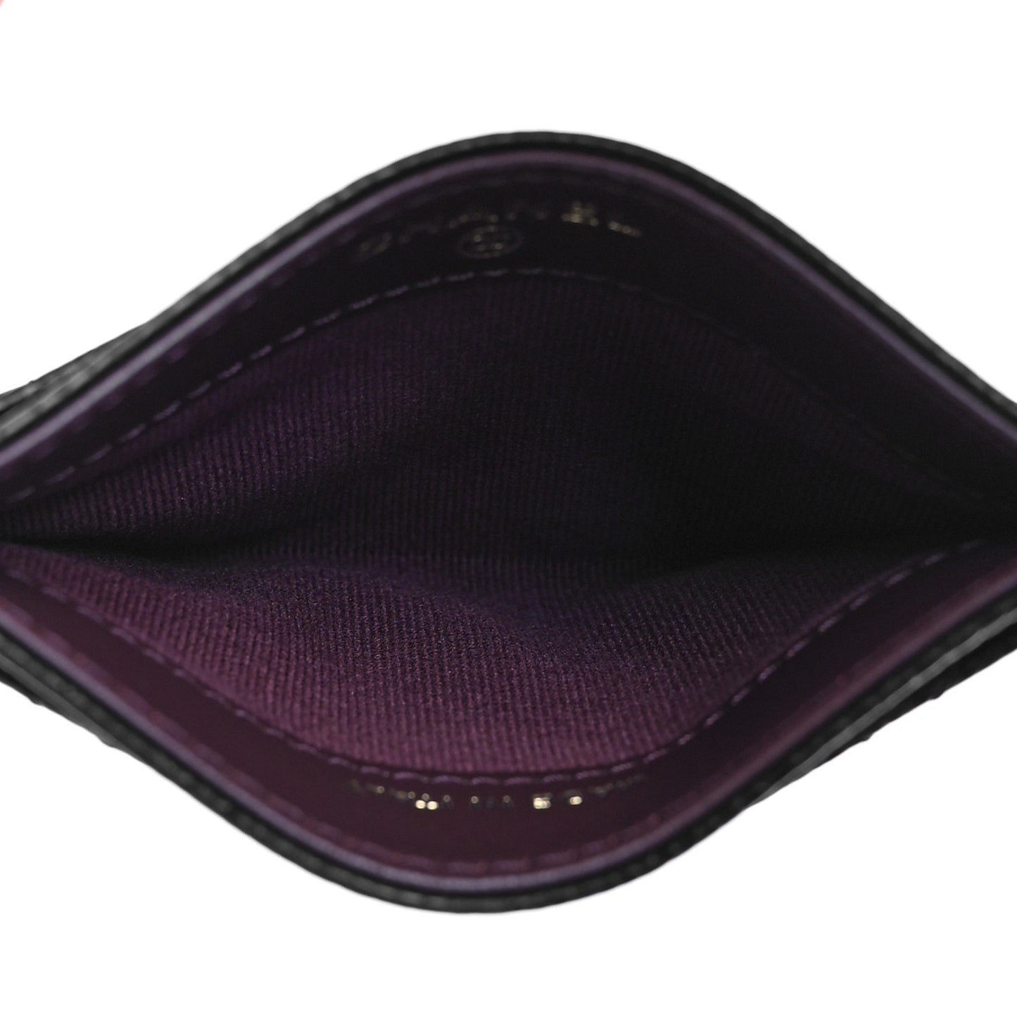 Caviar Quilted Card Holder Black