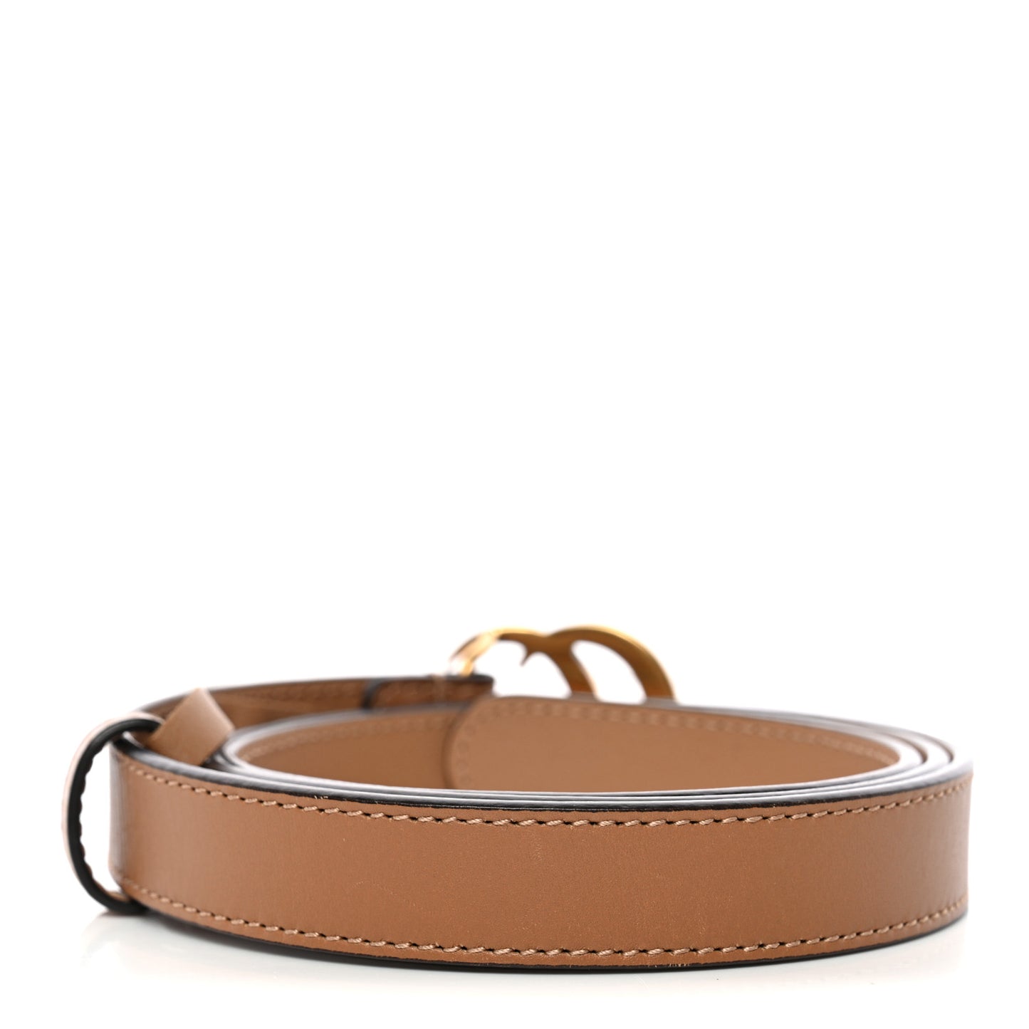 Moon Calfskin Double G Belt 80 32 Natural Tan