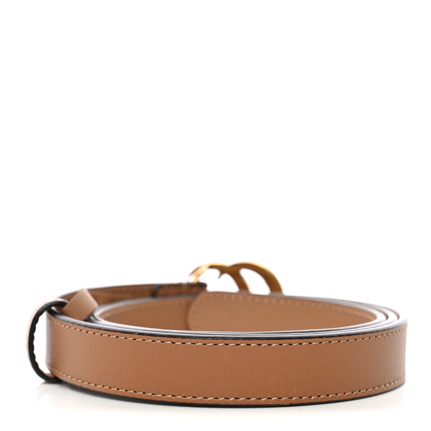 Gucci Moon Calfskin Double G Belt 80 32 Natural Tan 2 of 5