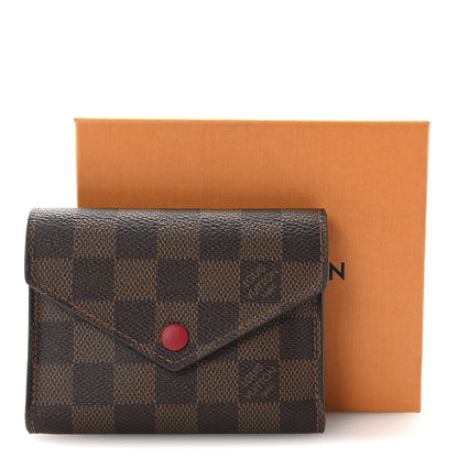 Louis Vuitton Damier Ebene Victorine Wallet Red 7 of 7