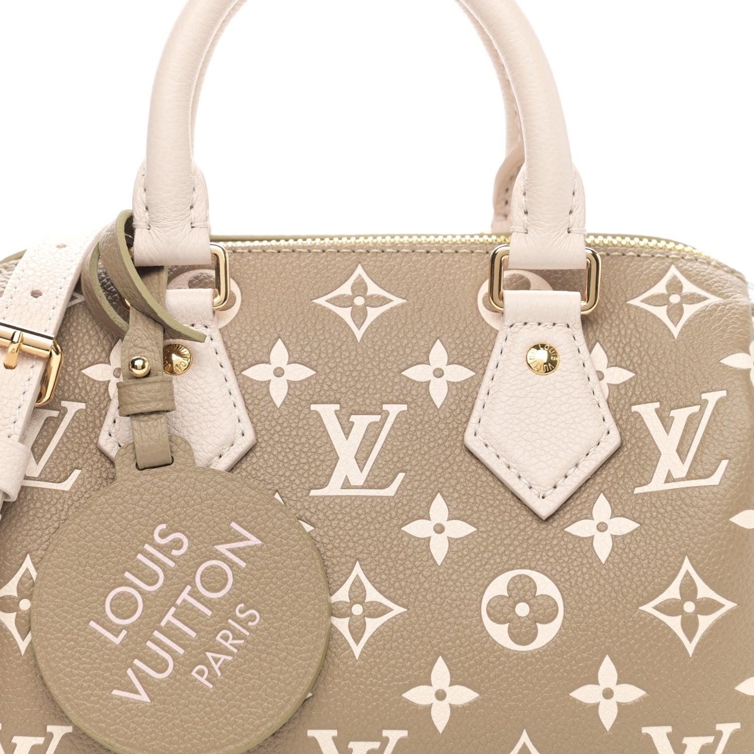 Louis Vuitton Empreinte Monogram Spring in the City Speedy Bandouliere 20 Kaki Beige Cream 7 of 9