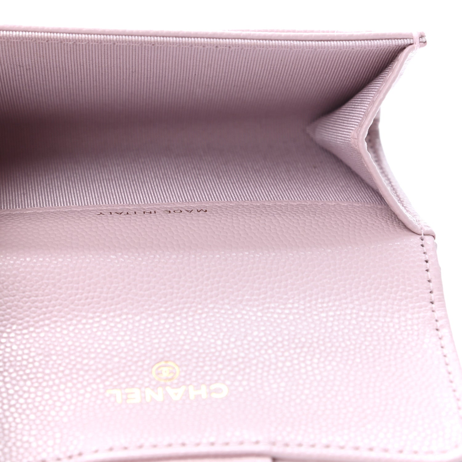 Chanel Caviar Quilted Flap Card Holder Wallet Light Pink 4 of 4