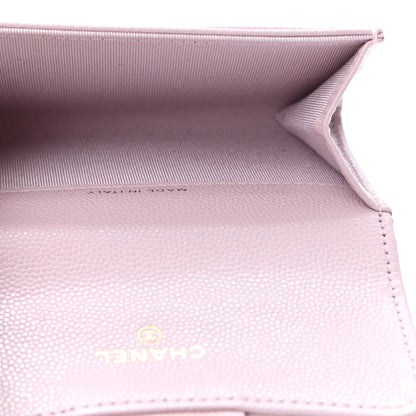 Chanel Caviar Quilted Flap Card Holder Wallet Light Pink 4 of 4