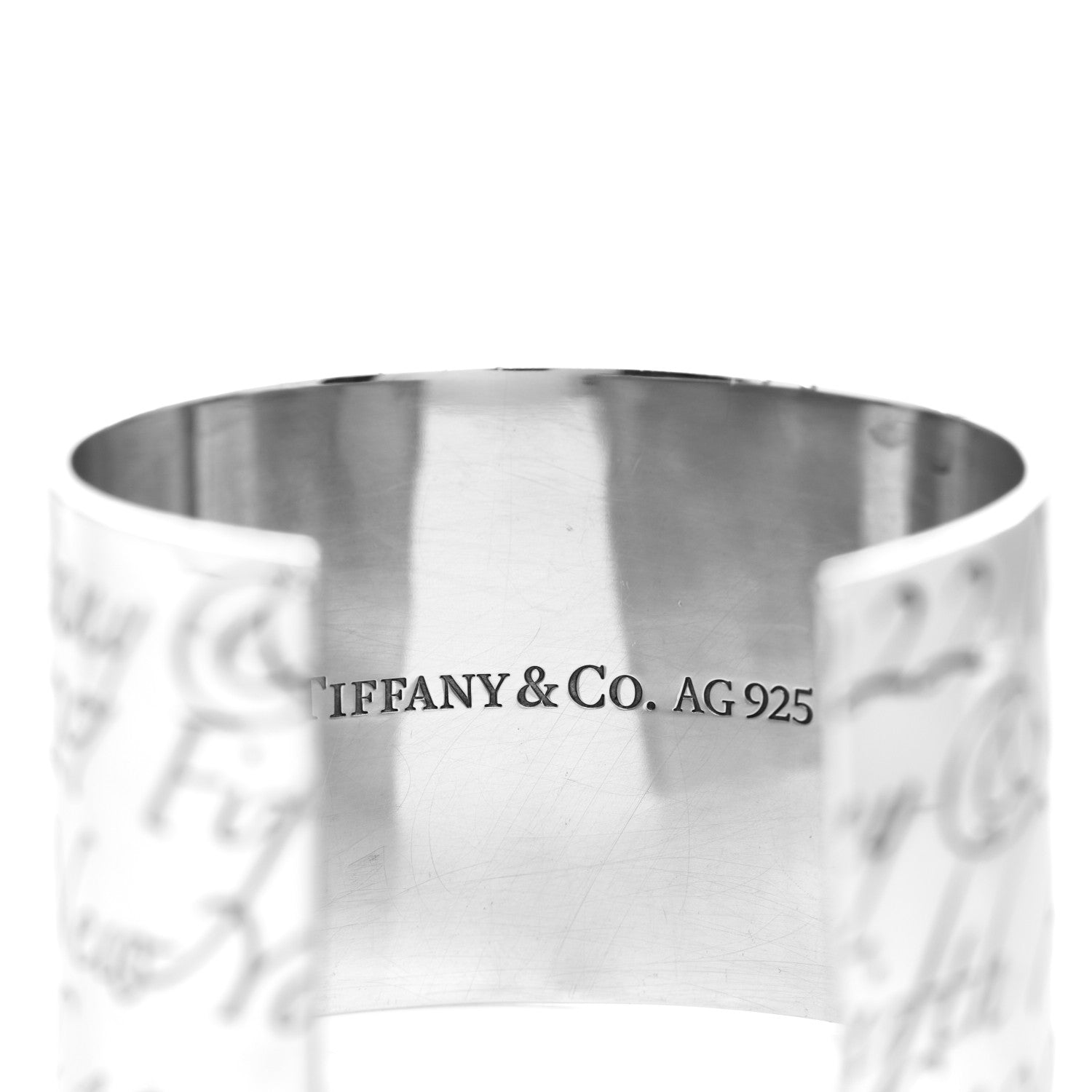 Tiffany Sterling Silver Wide Notes Cuff Bracelet 4 of 4