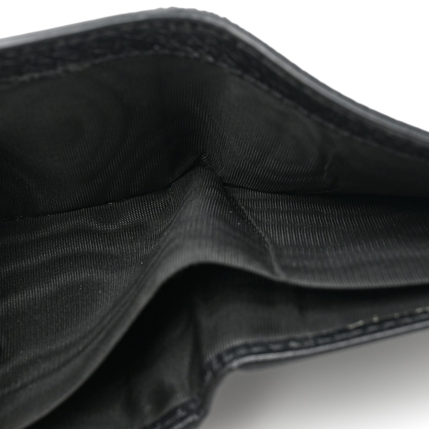 Calfskin Bee Bi-Fold Wallet Black