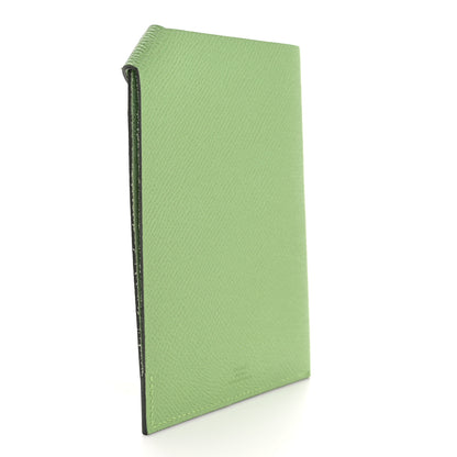 Hermes Epsom Tarmac Aleatoire Passport Holder Vert Criquet Bleu Brume 3 of 7