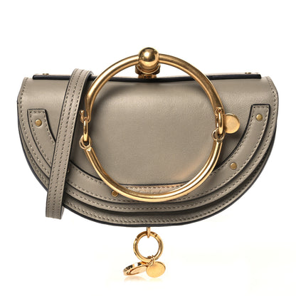 Chloe Calfskin Small Nile Bracelet Minaudiere Bag Motty Grey 1 of 14