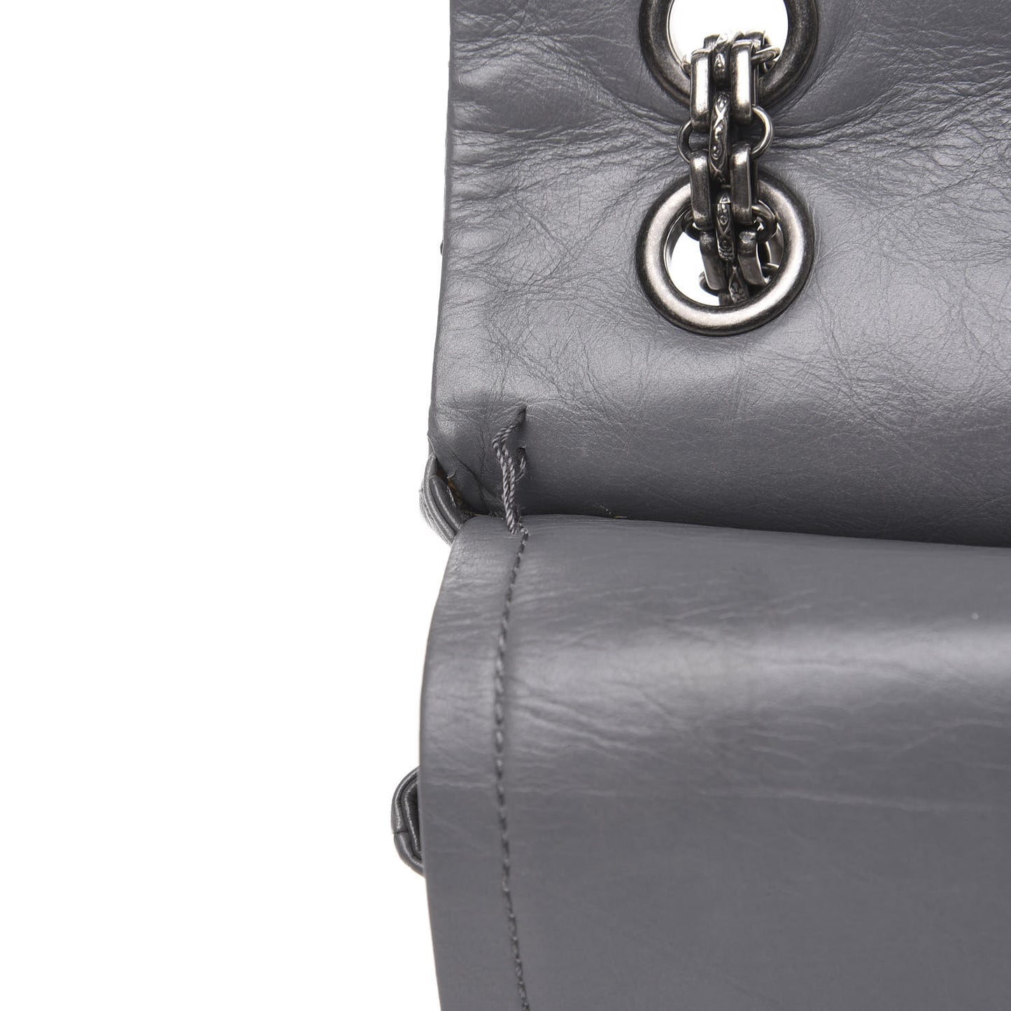 Aged Calfskin Quilted 2.55 Reissue 226 Flap Grey