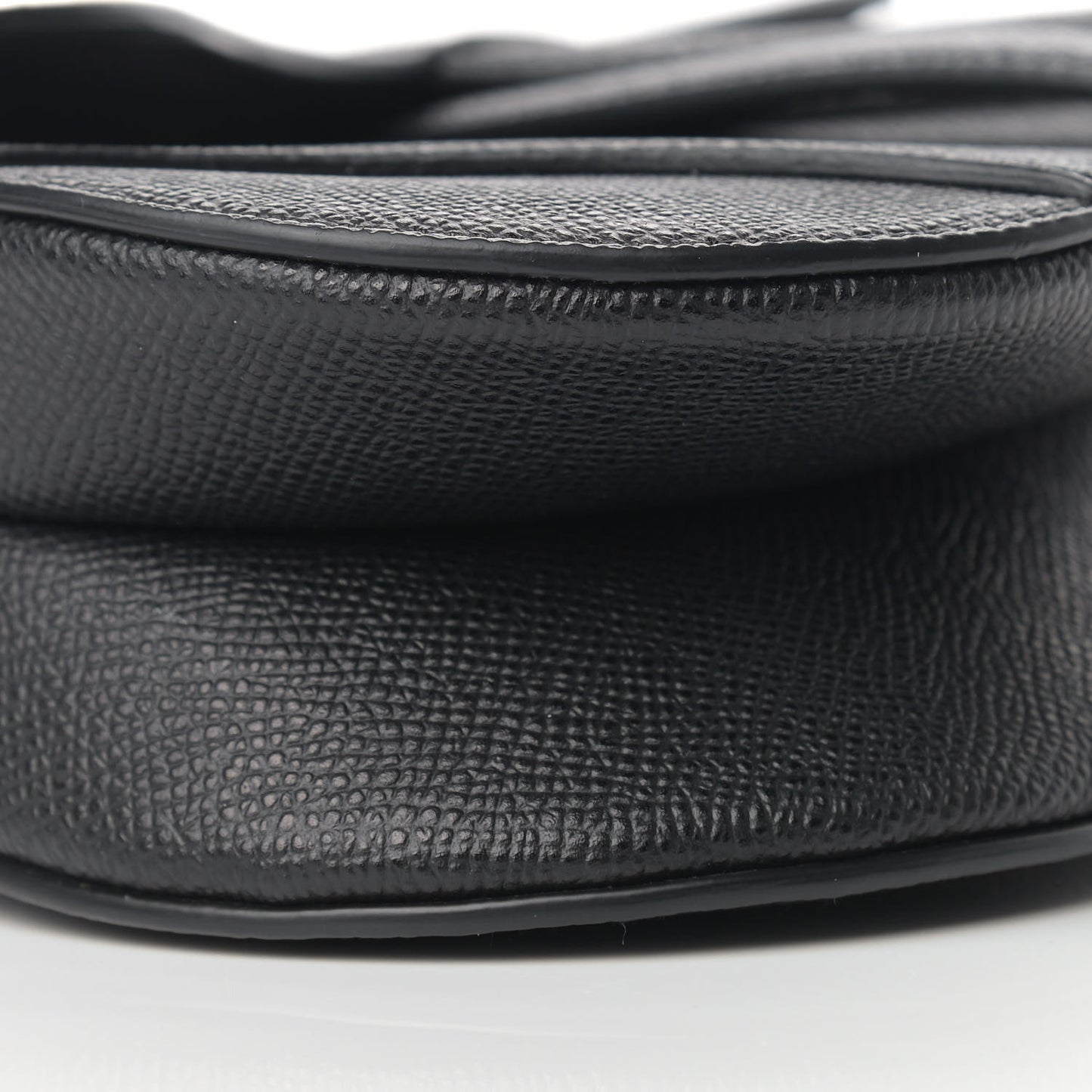 Calfskin Mini Saddle Bag Black