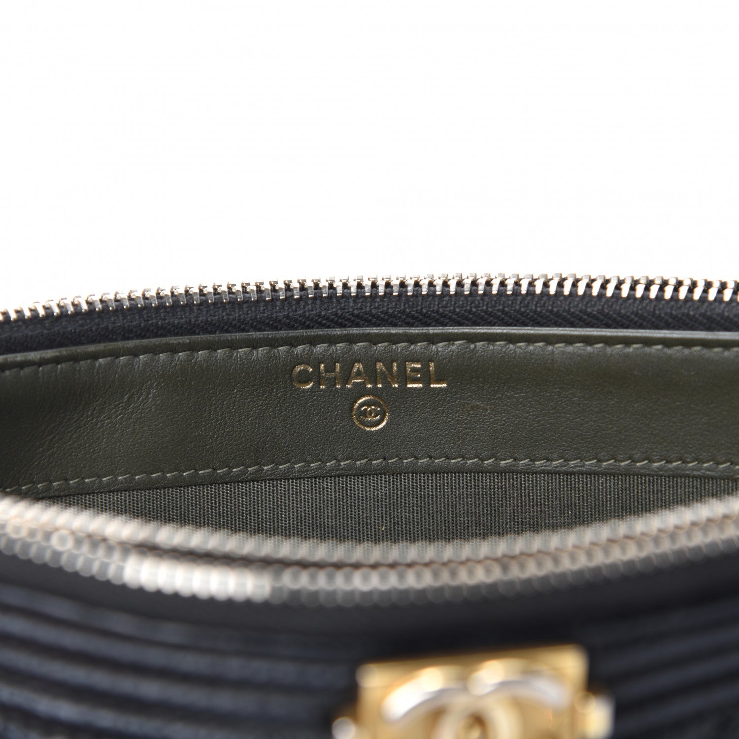 Chanel Caviar Quilted Small Boy Clutch With Chain Black 12 of 17