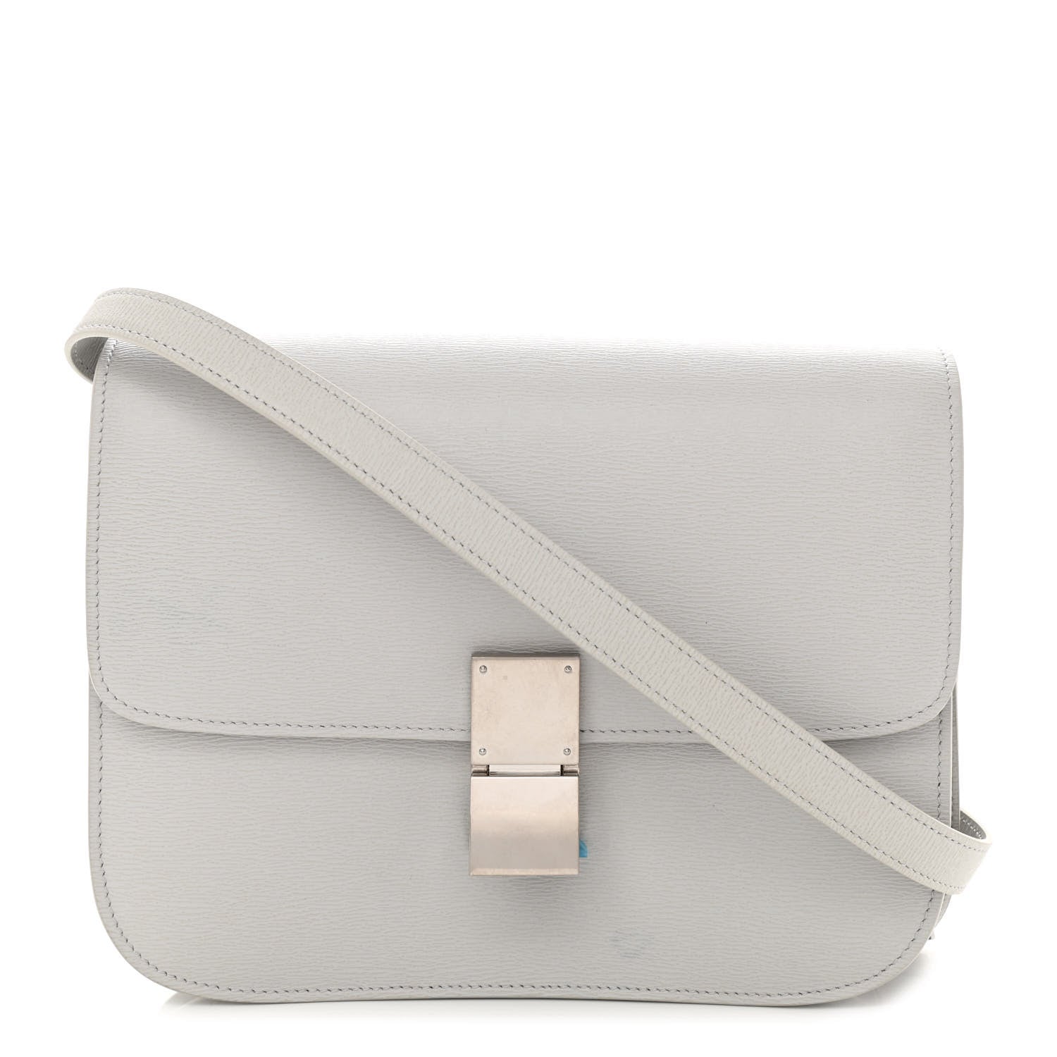 Celine Liege Calfskin Medium Classic Box Flap Bag Pale Grey 1 of 9