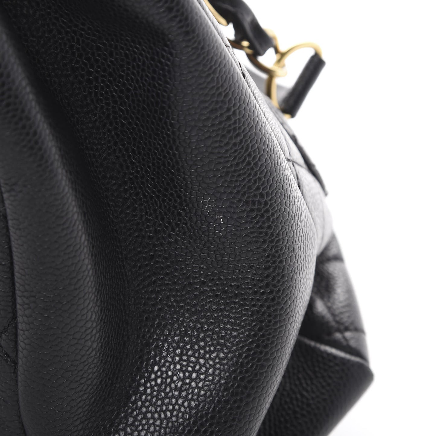 Caviar Quilted Grand Shopping Tote GST Black