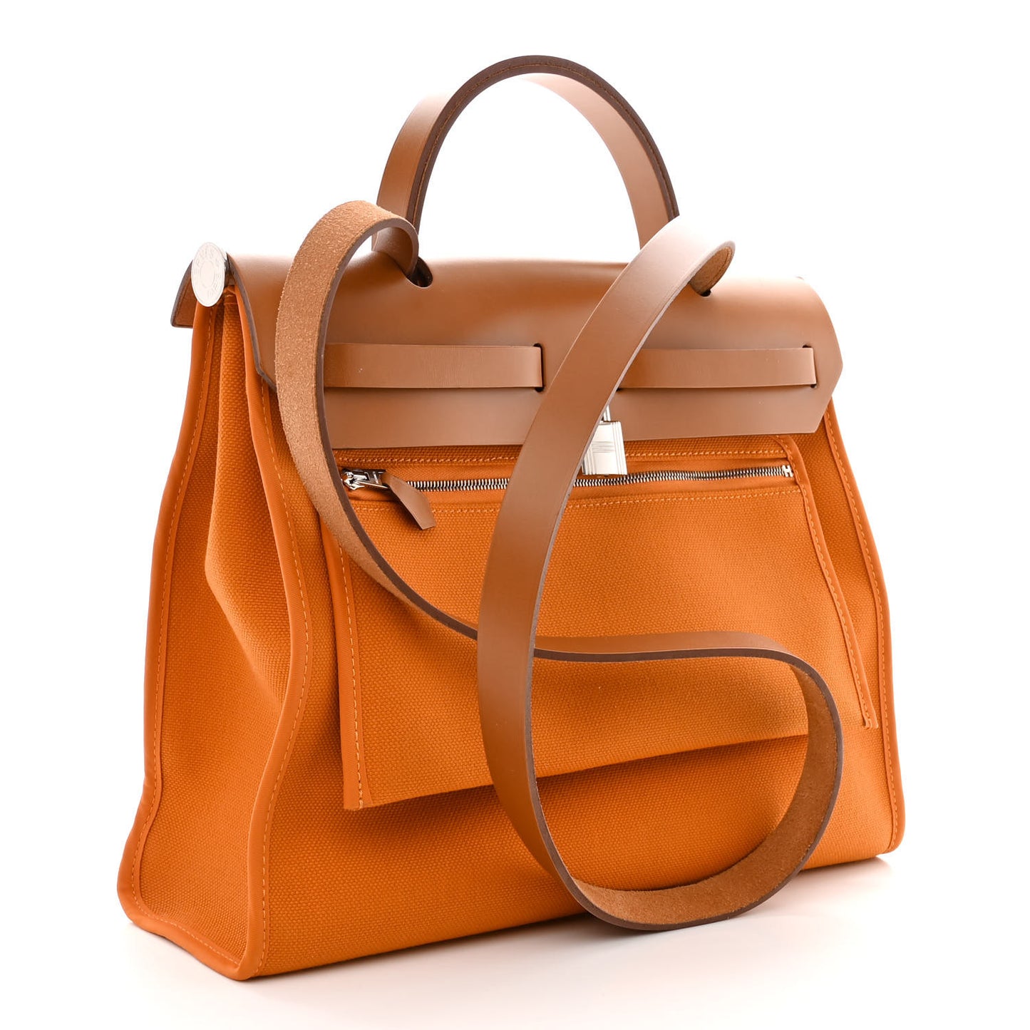 Toile Officer Vache Hunter Herbag Zip 31 PM Jaune Ambre Natural
