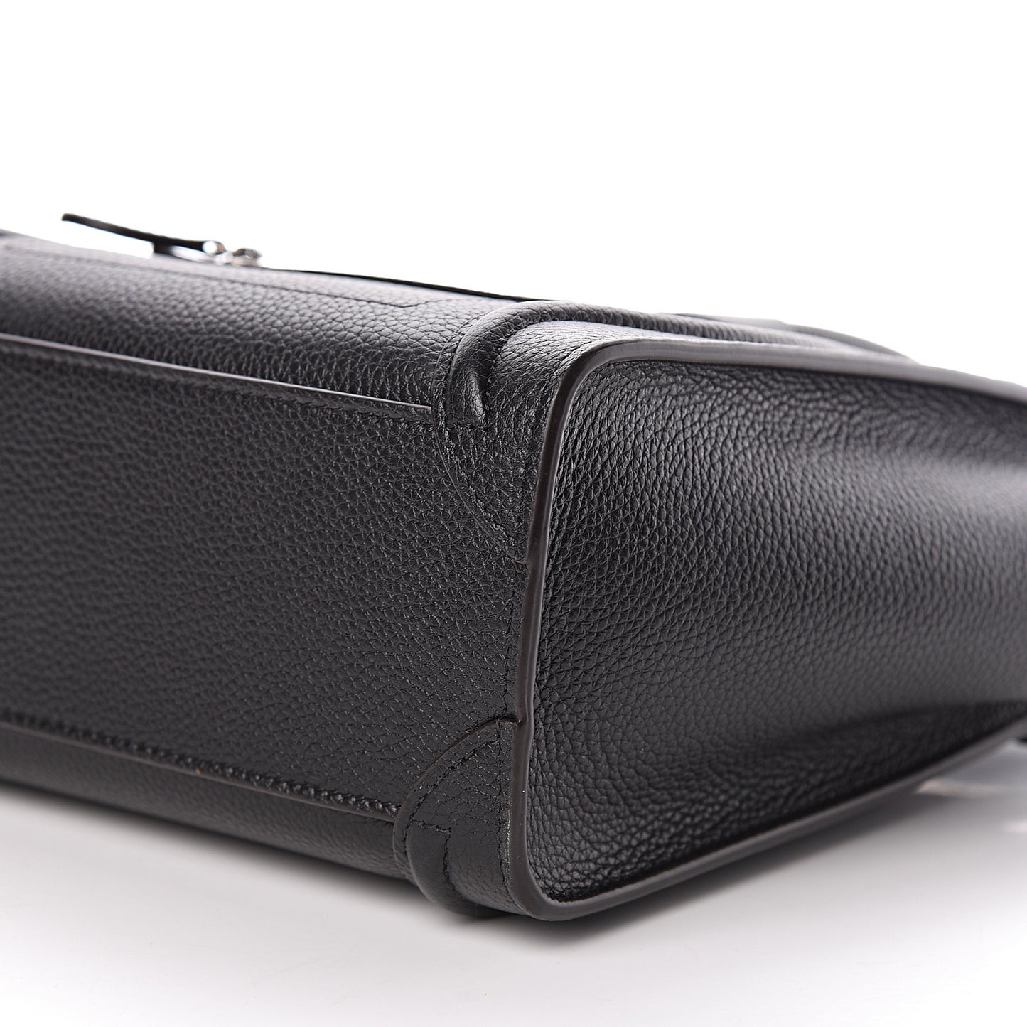 Drummed Calfskin Nano Luggage Black