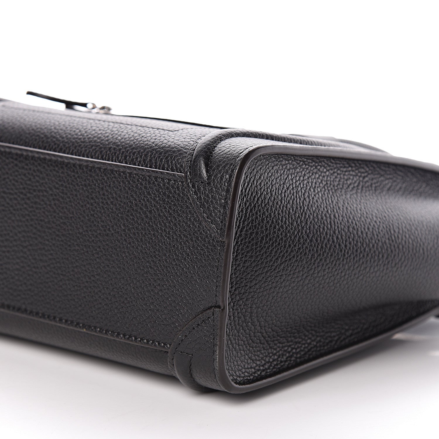 Celine Drummed Calfskin Nano Luggage Black 9 of 9