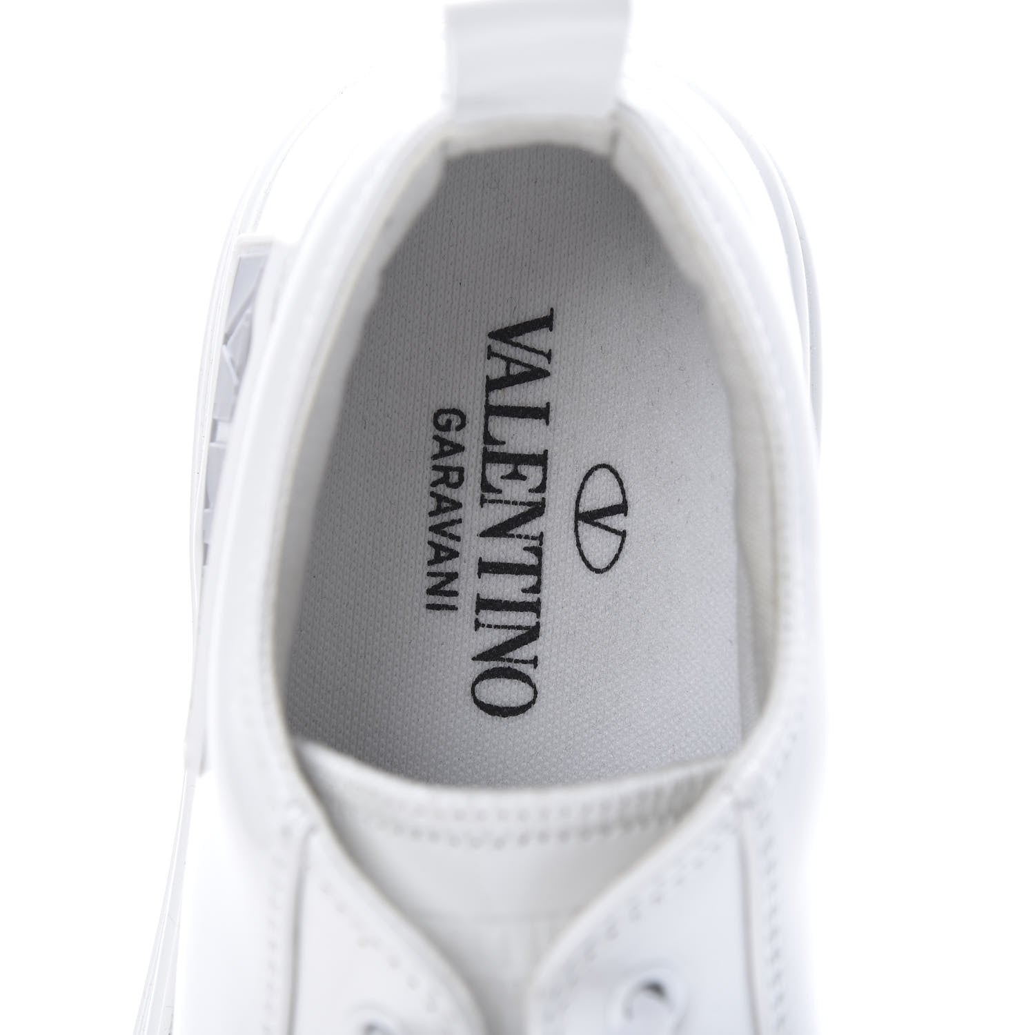 Valentino Garavani Patent Calfskin Womens Giggies Low Top Sneakers 38.5 White 7 of 10