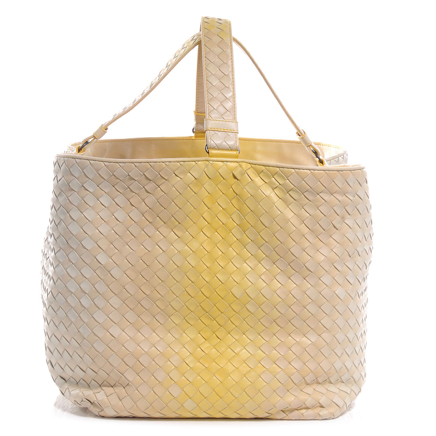 Nappa Intrecciato Nuance Bucket Ombre Tote Yellow