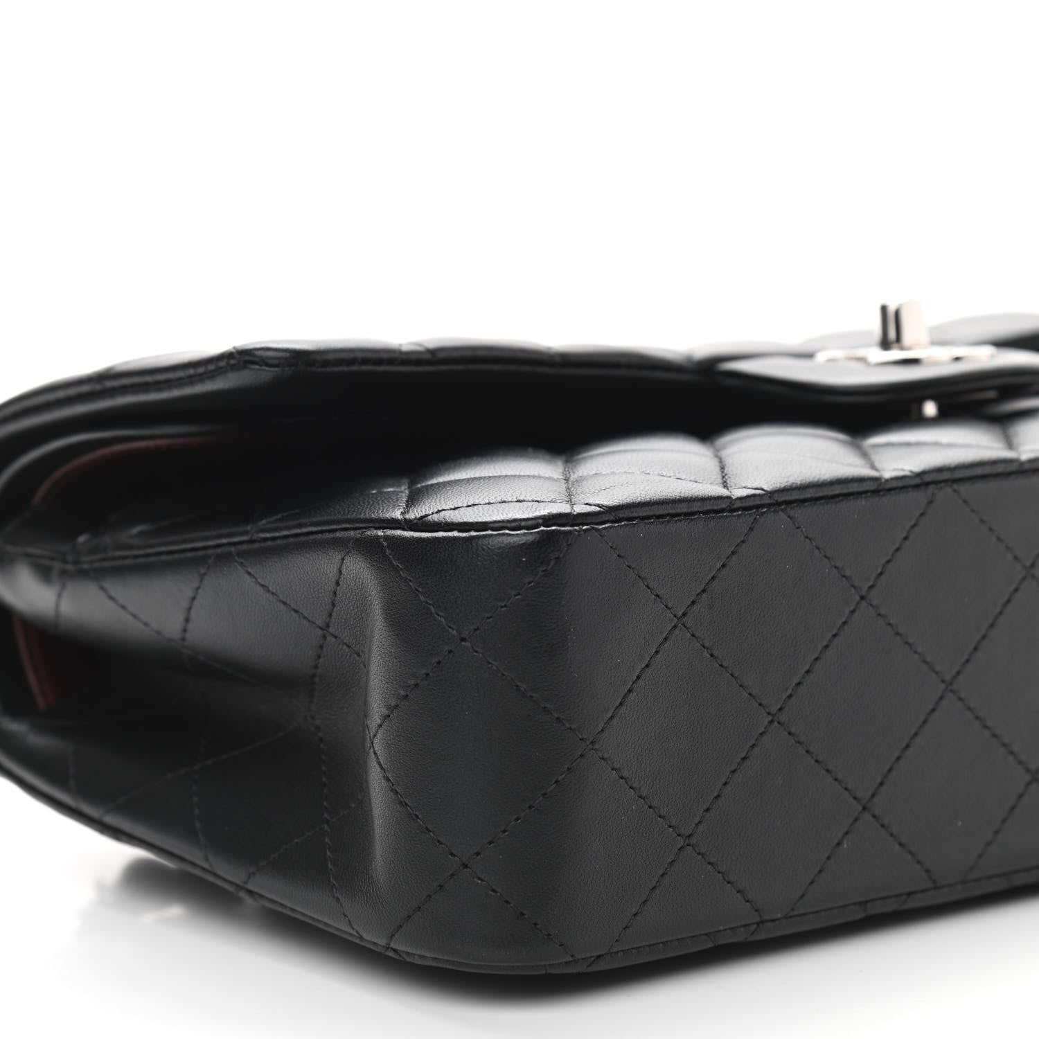 Chanel Lambskin Quilted Medium Double Flap Black 8 of 10