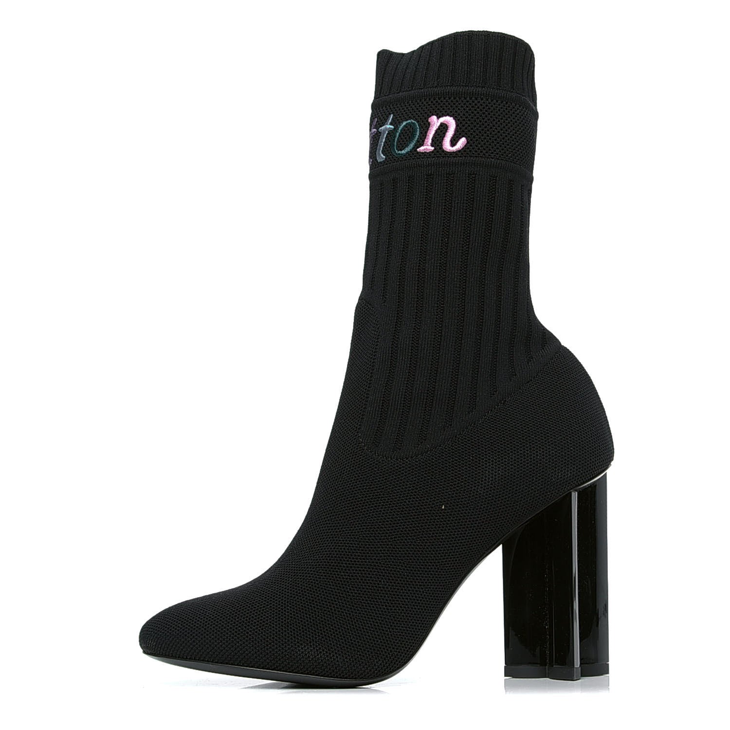 Louis Vuitton Stretch Fabric New Wave Silhouette Ankle Boots 36 Black 1 of 5