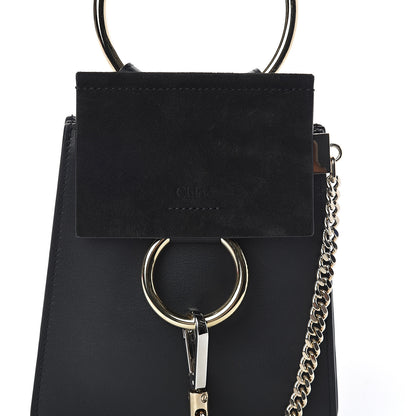 Chloe Suede Calfskin Mini Faye Bracelet Bag Black 5 of 7