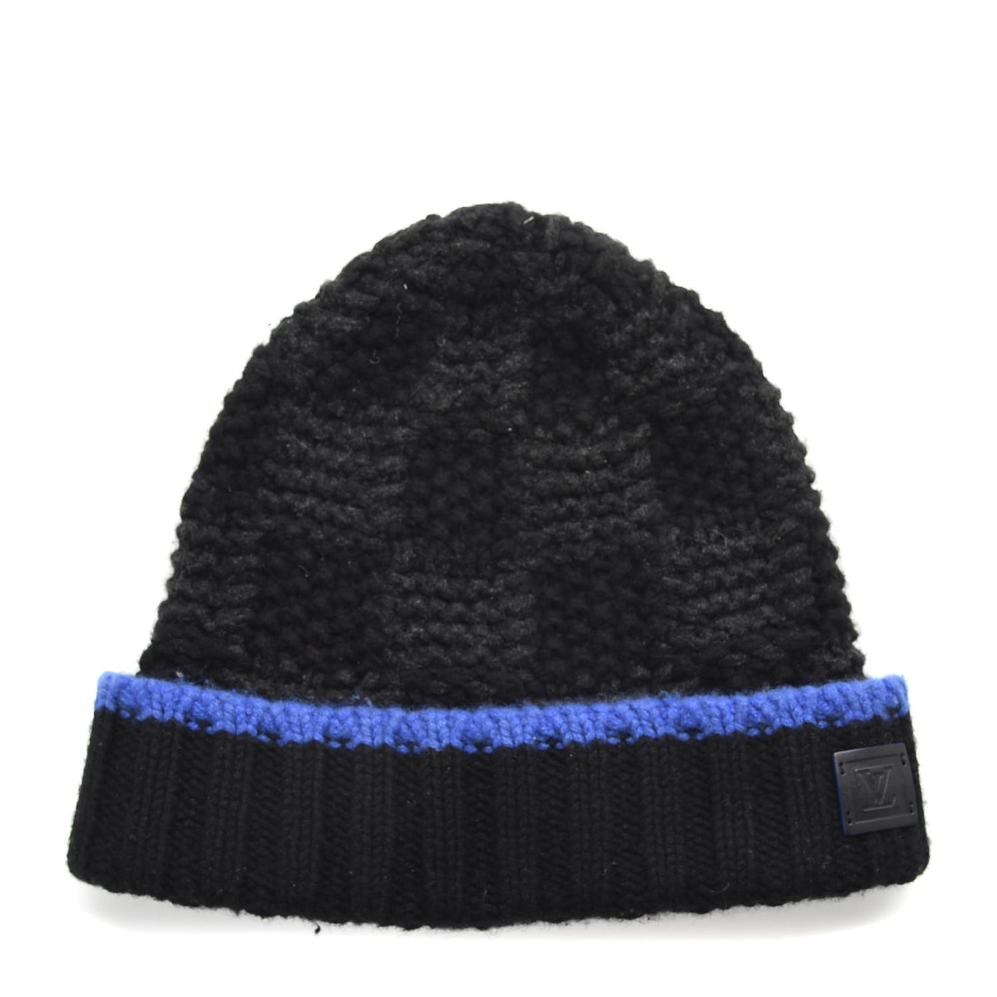 Cashmere Damier Beanie Blue
