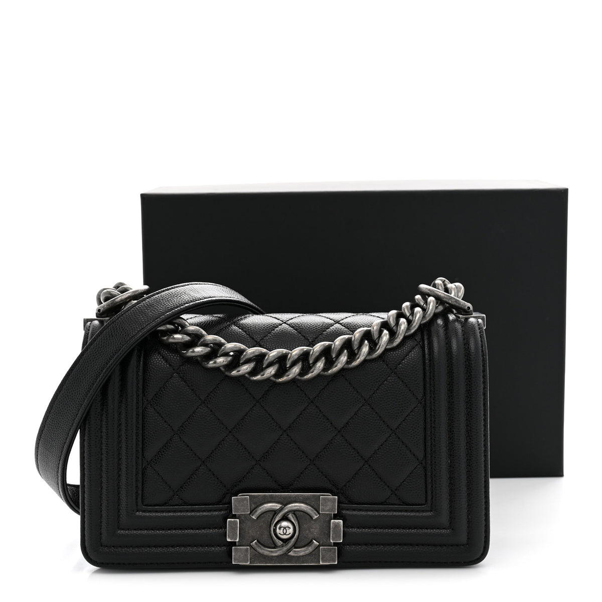 Chanel Caviar Quilted Small Boy Flap Black 13 of 13