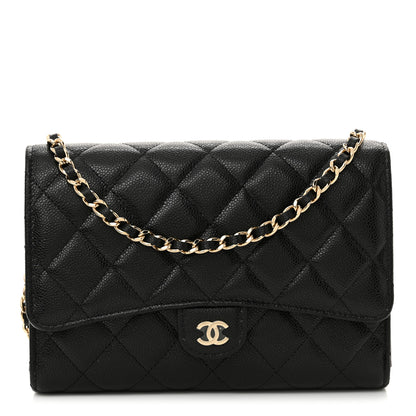 Chanel Caviar Quilted Compact Wallet On Chain WOC Black 1 of 13
