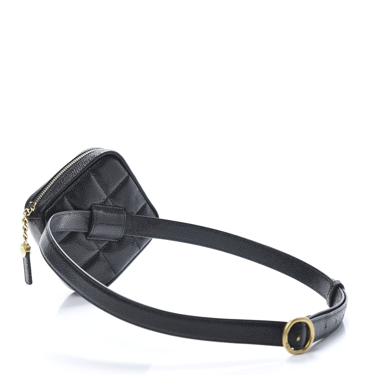 Chanel Caviar Quilted Coin Purse Belt Bag Black 3 of 10