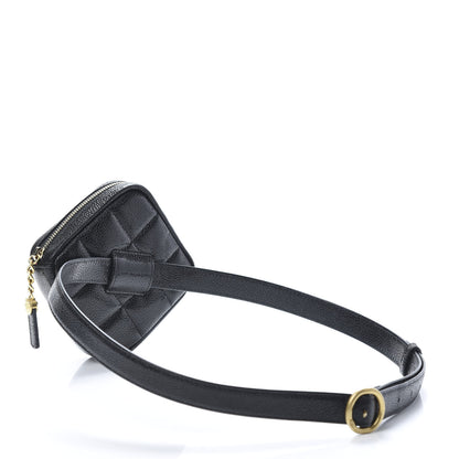 Chanel Caviar Quilted Coin Purse Belt Bag Black 3 of 10
