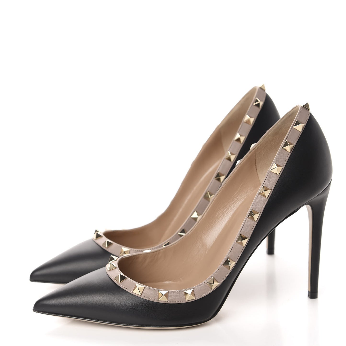 Nappa Rockstud 100mm Pumps 41 Black Poudre