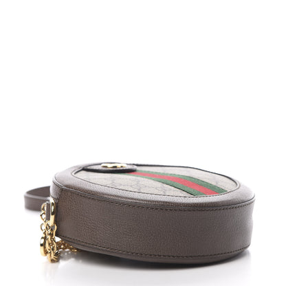 Gucci GG Supreme Monogram Web Mini Ophidia Round Shoulder Bag Brown 4 of 12