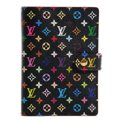 Louis Vuitton Monogram Multicolor Small Ring Agenda Cover Black Grenade 1 of 7