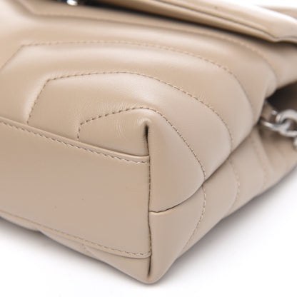 Saint Laurent Calfskin Y Quilted Monogram Toy Loulou Crossbody Bag Dark Beige 9 of 9