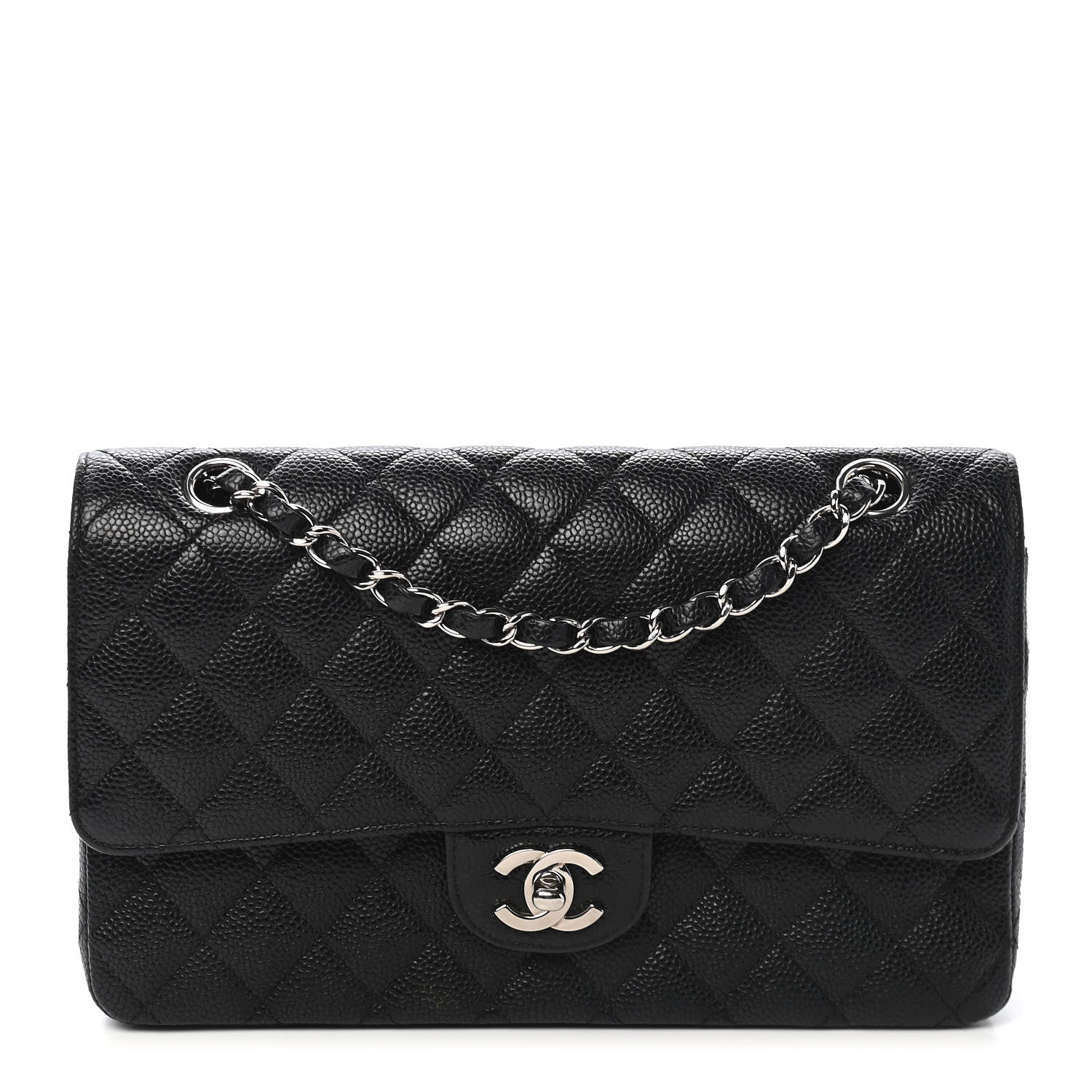 Chanel Caviar Quilted Medium Double Flap Black 2 of 17