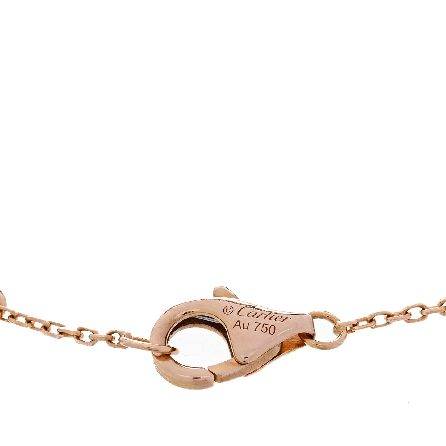 18K Pink Gold Diamond Malachite Amulette de Cartier Bracelet