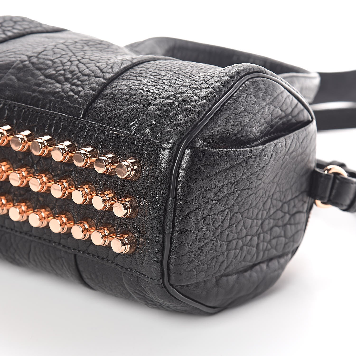 Alexander Wang Pebbled Lambskin Mini Rockie Black Rose Gold Hardware 8 of 8
