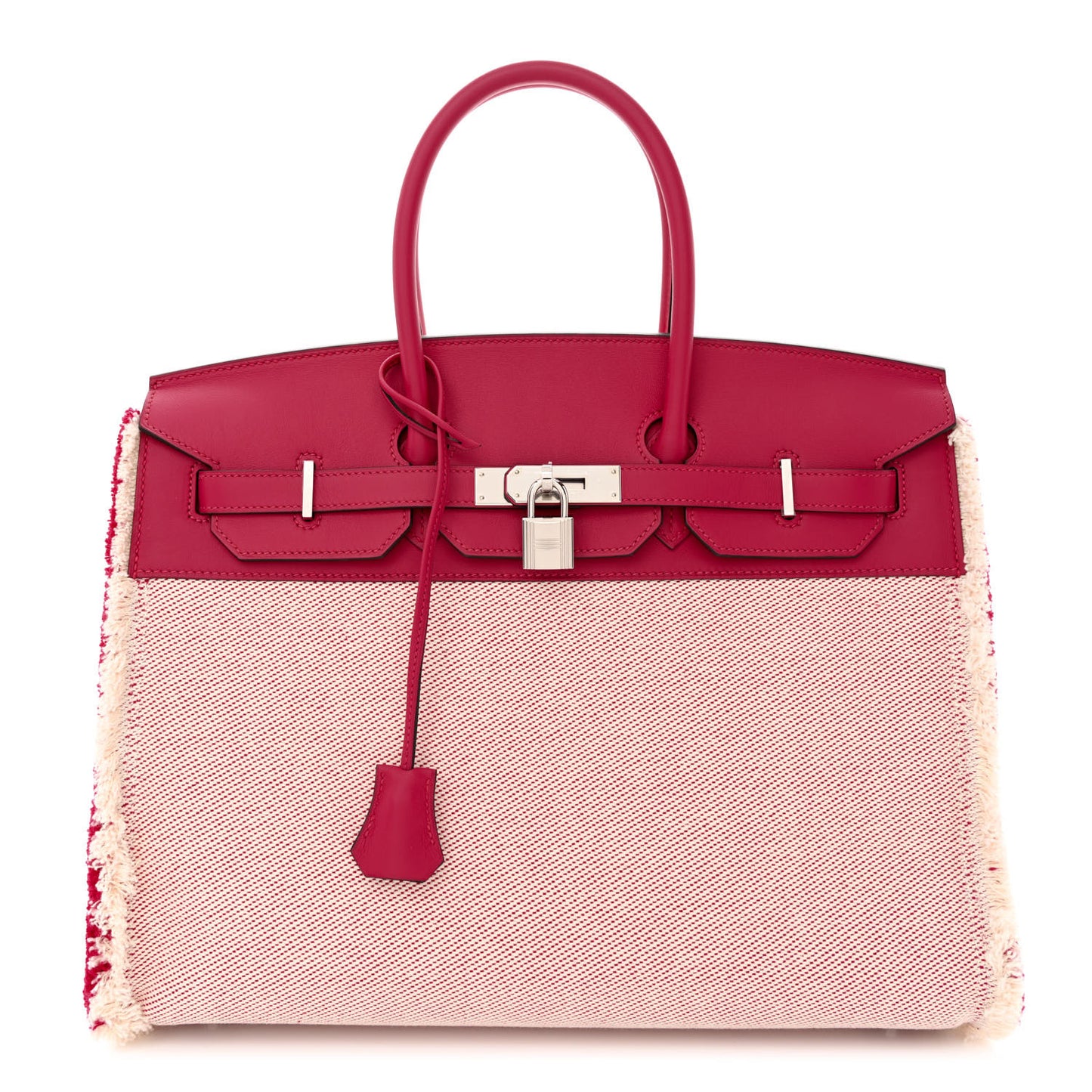 Swift Twill H Fray Fray Birkin 35 Framboise Ecru