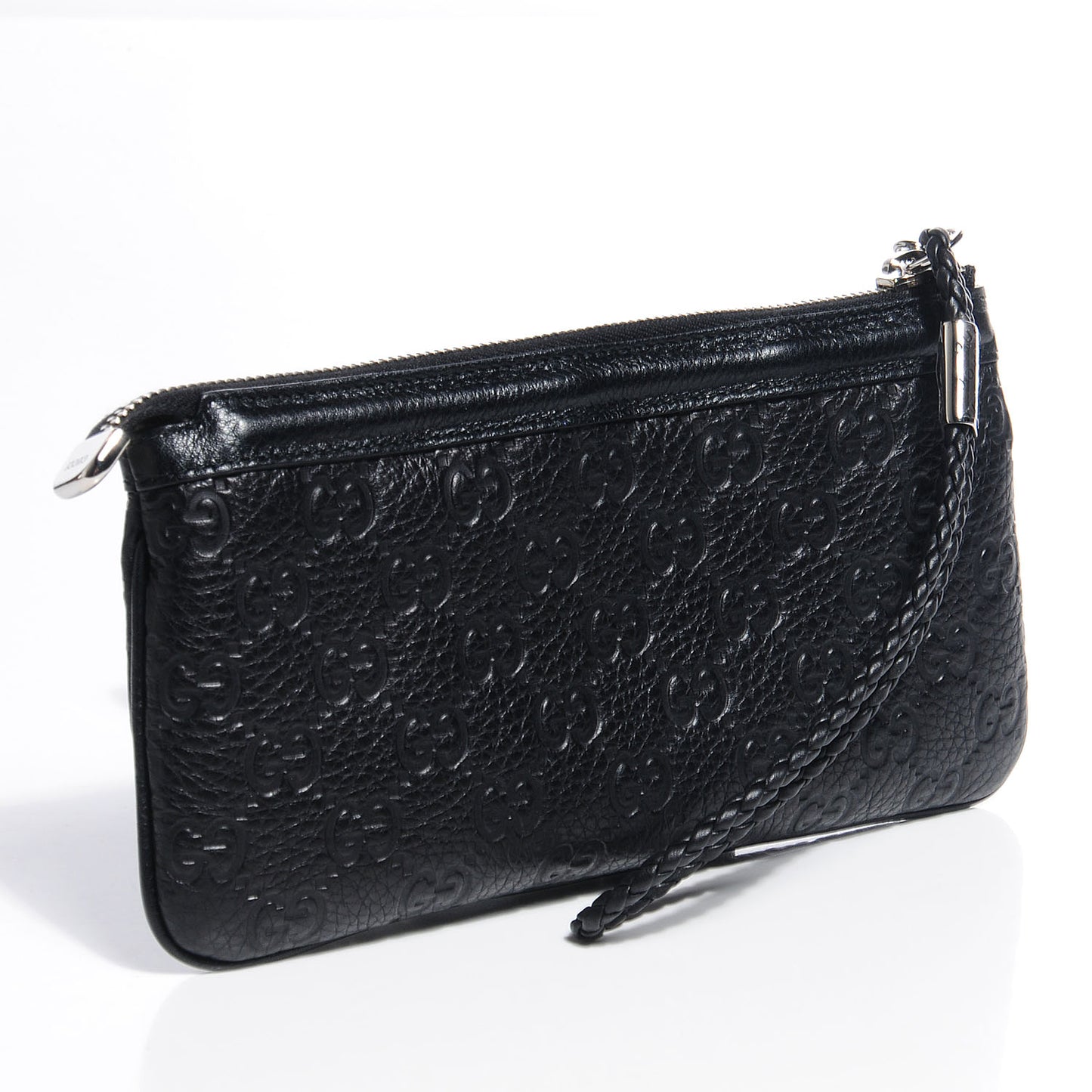 Guccissima Horsebit Detail Wristlet Black