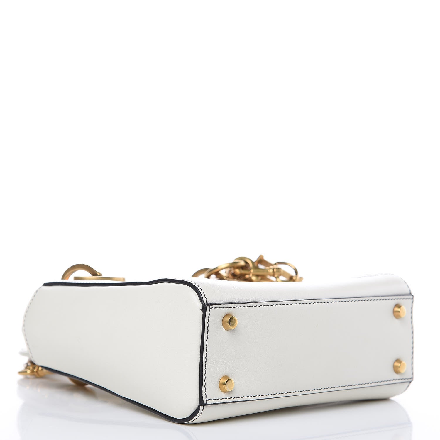 Christian Dior Calfskin Painted Niki de Saint Phalle Dragon Lady Dior Bag White 4 of 12